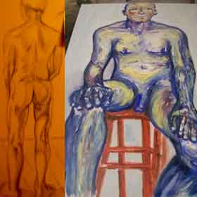 nude artwork of Michael Hassell